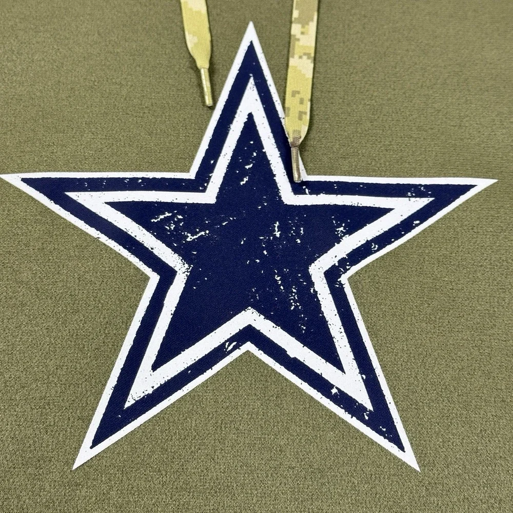 Dallas‎ Cowboys Nike Therma-FIT Salute Service Hoodie 2022 Men's Large Camo NFL